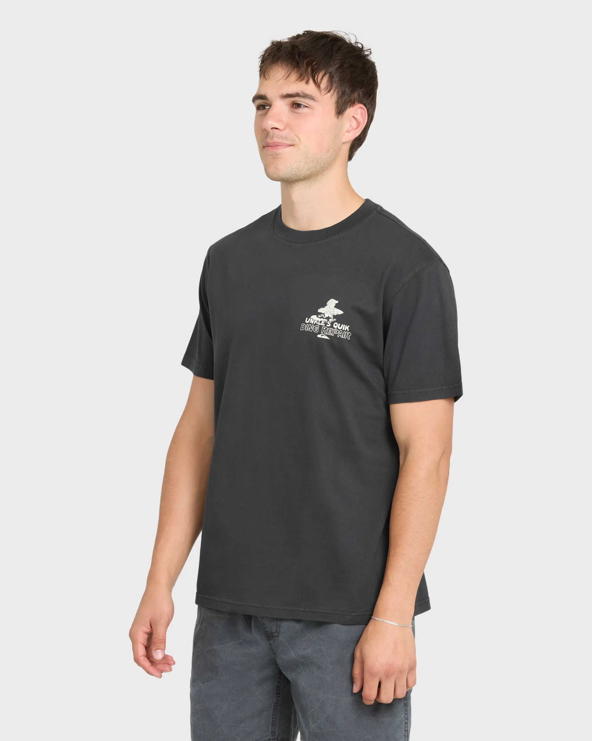 Unkles Ding Repair Pigment Dye Short Sleeve Knit T-Shirt - Phantom sold by Quiksilver product image thumbnail 3