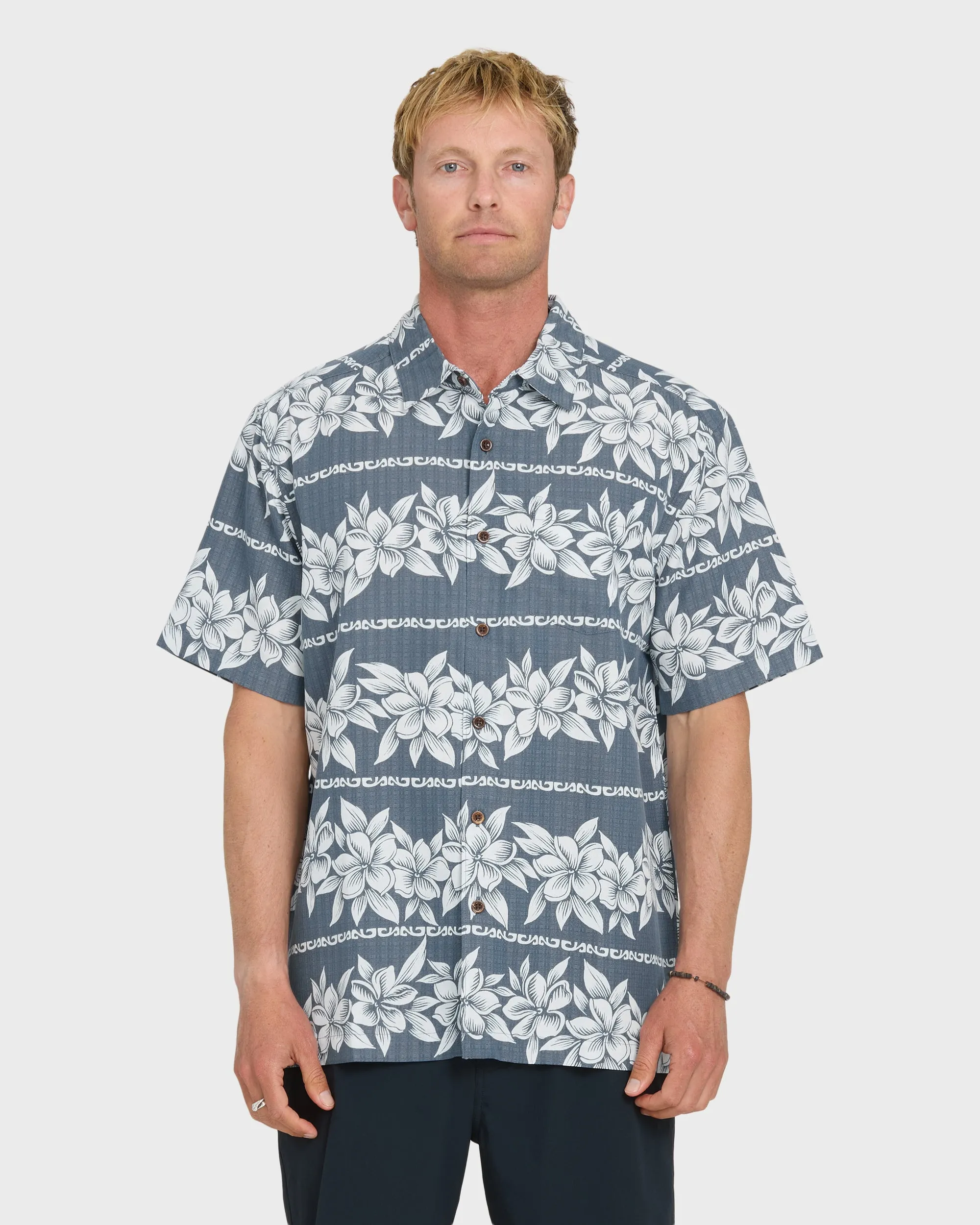 Waterman Horizons Short Sleeve Woven Shirt - Dark Denim sold by Quiksilver