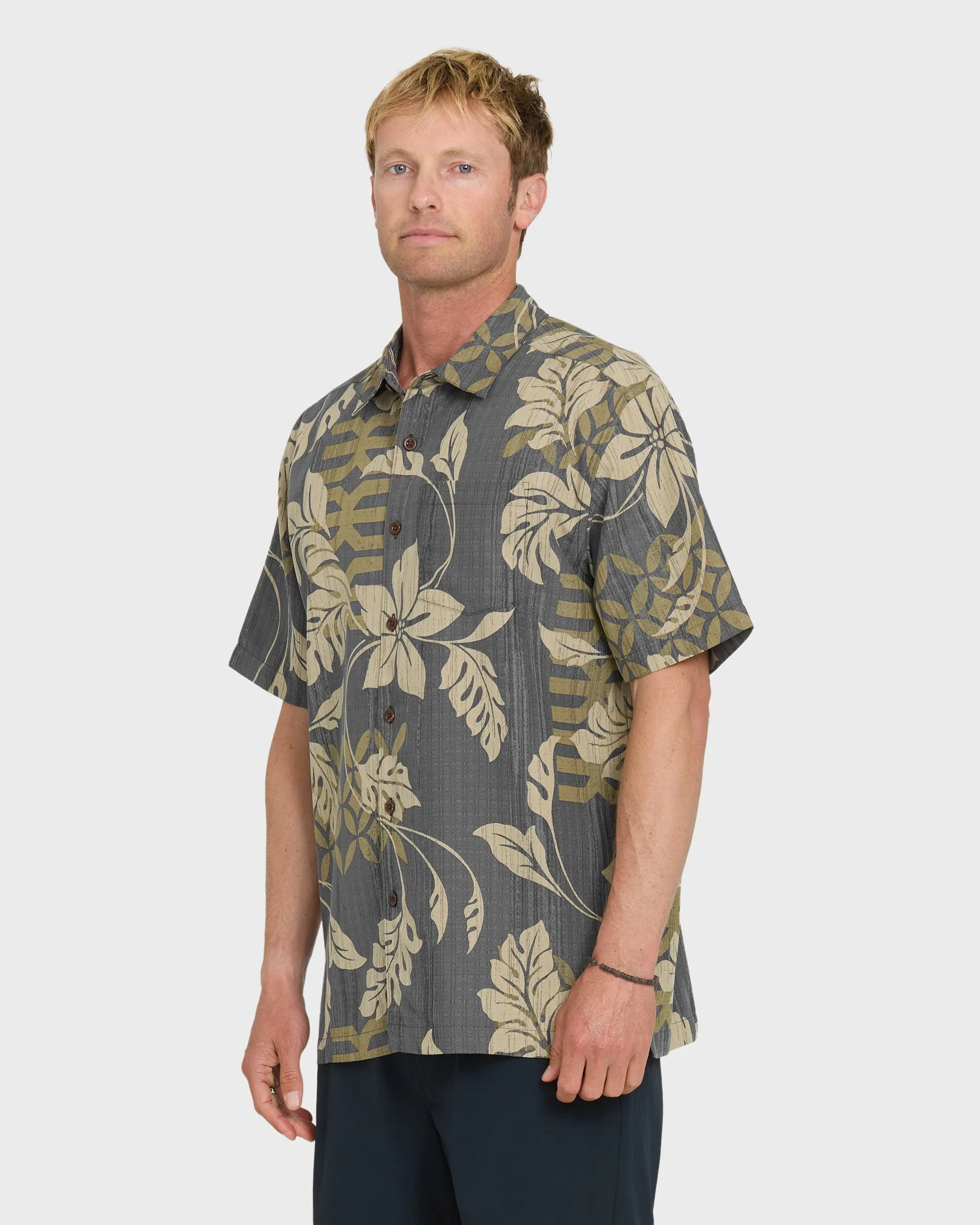 Waterman Tropic Bloom Short Sleeve Woven Shirt - Phantom sold by Quiksilver product image thumbnail 4