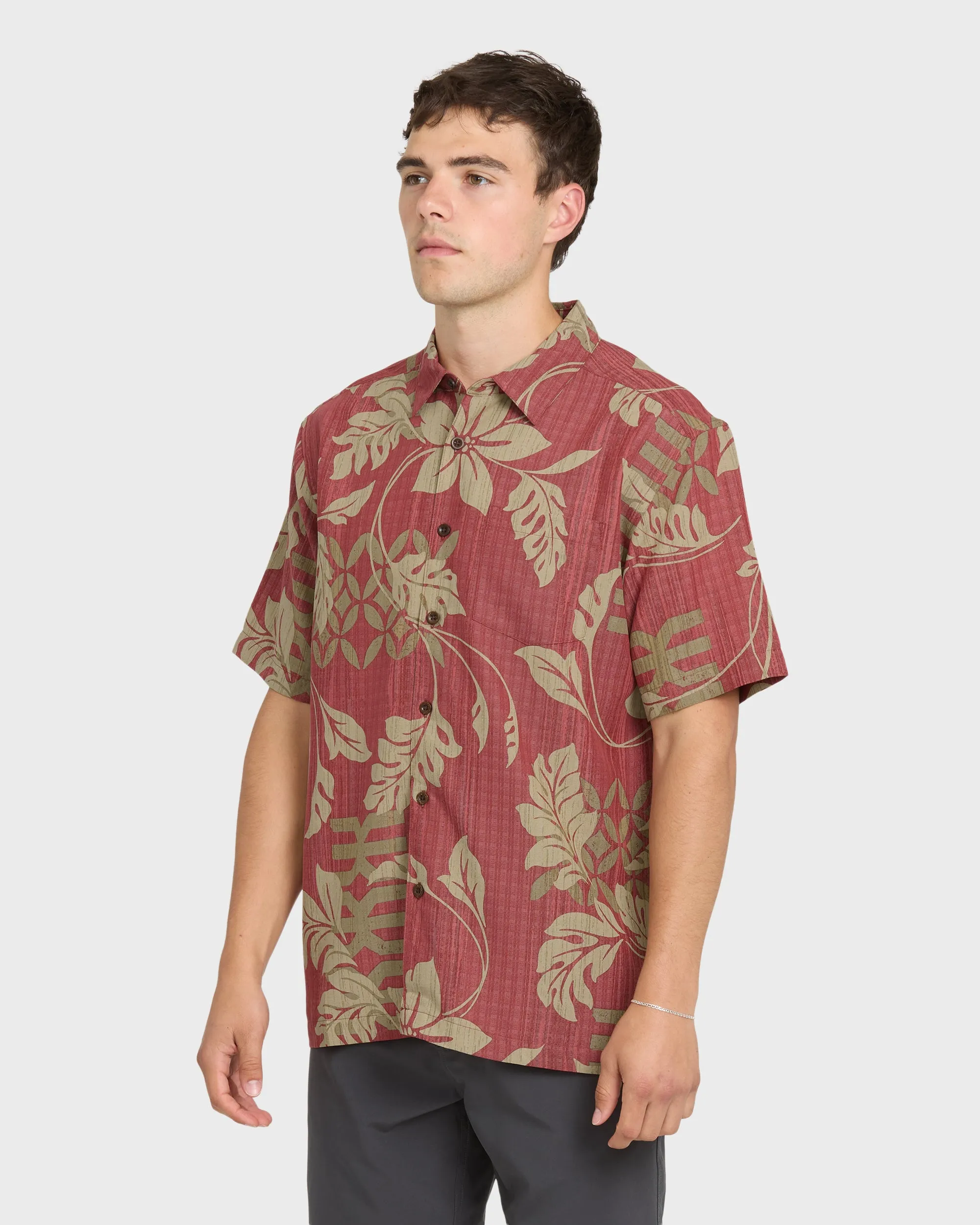 Waterman Tropic Bloom Short Sleeve Woven Shirt - Marsala sold by Quiksilver product image thumbnail 3
