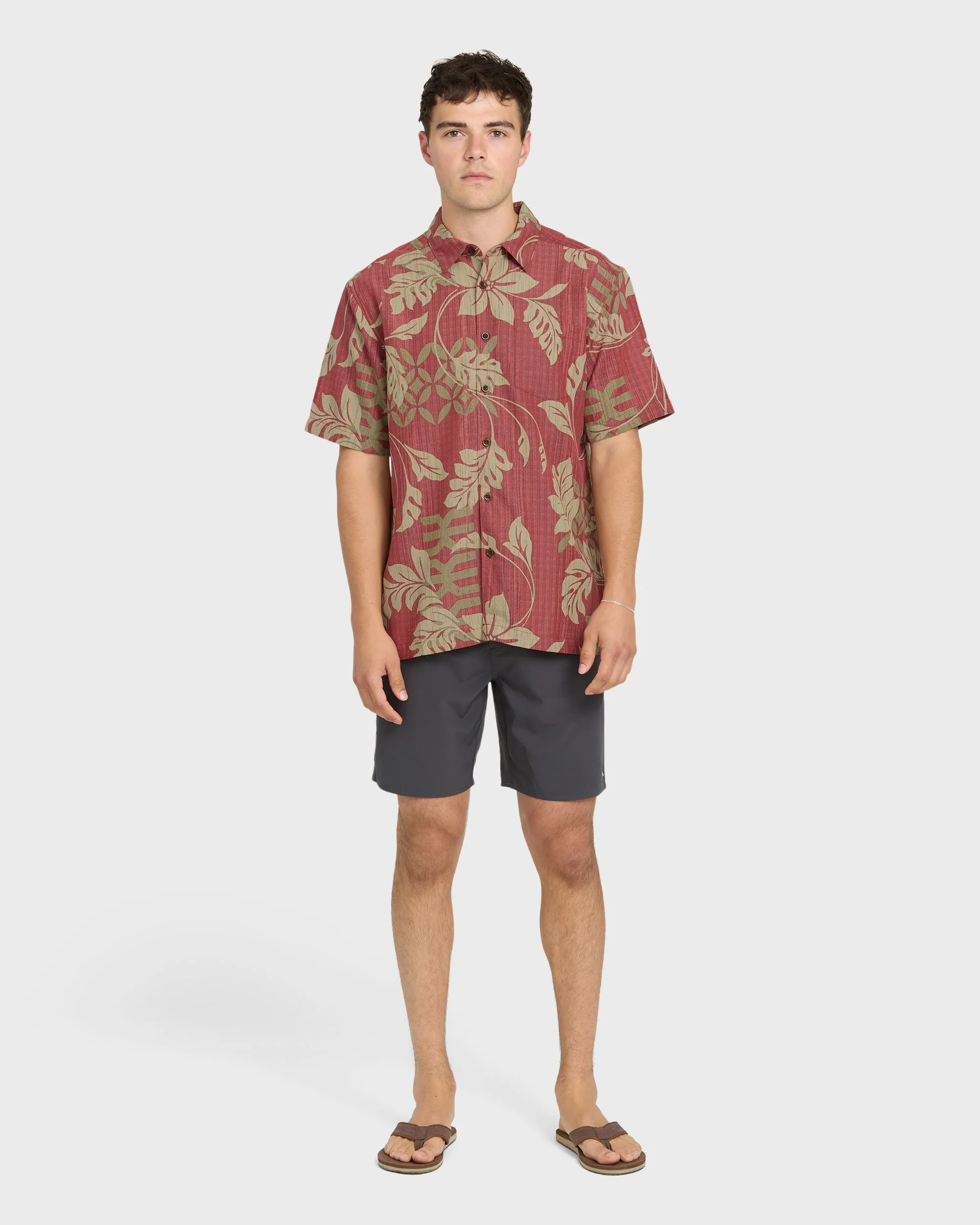 Waterman Tropic Bloom Short Sleeve Woven Shirt - Marsala sold by Quiksilver product image thumbnail 4