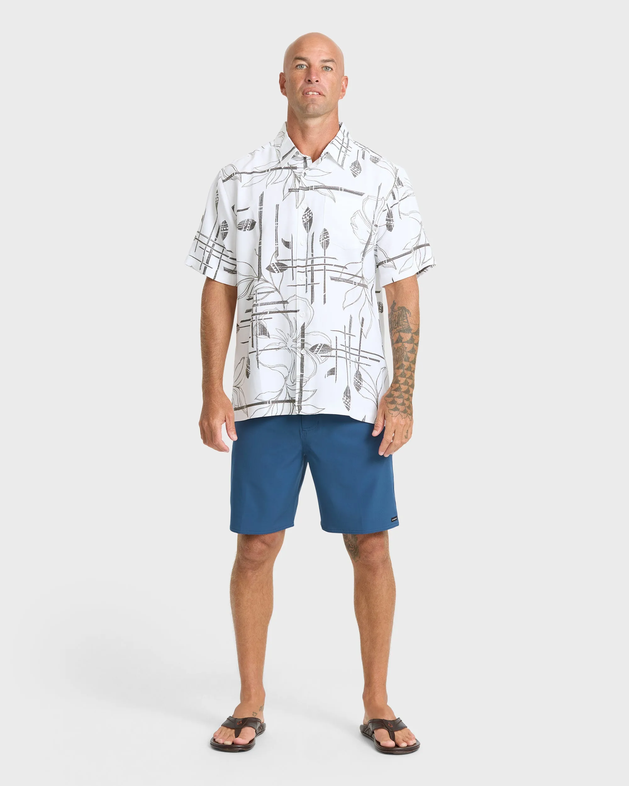 Waterman Paddle Out Short Sleeve Woven Shirt - White sold by Quiksilver product image thumbnail 3