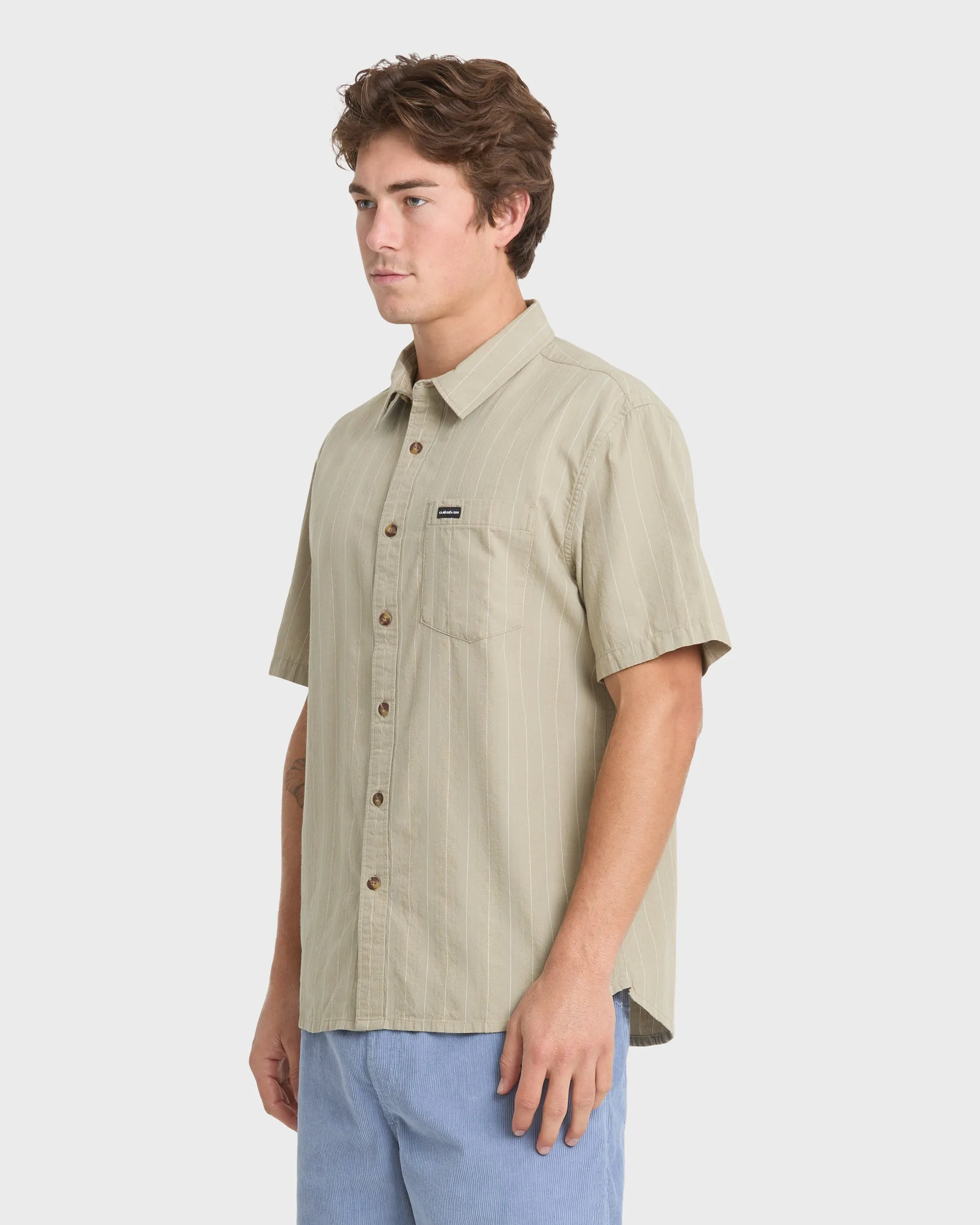 Dobby Stripe Classic Short Sleeve Woven Shirt - Seneca Rock sold by Quiksilver product image thumbnail 3