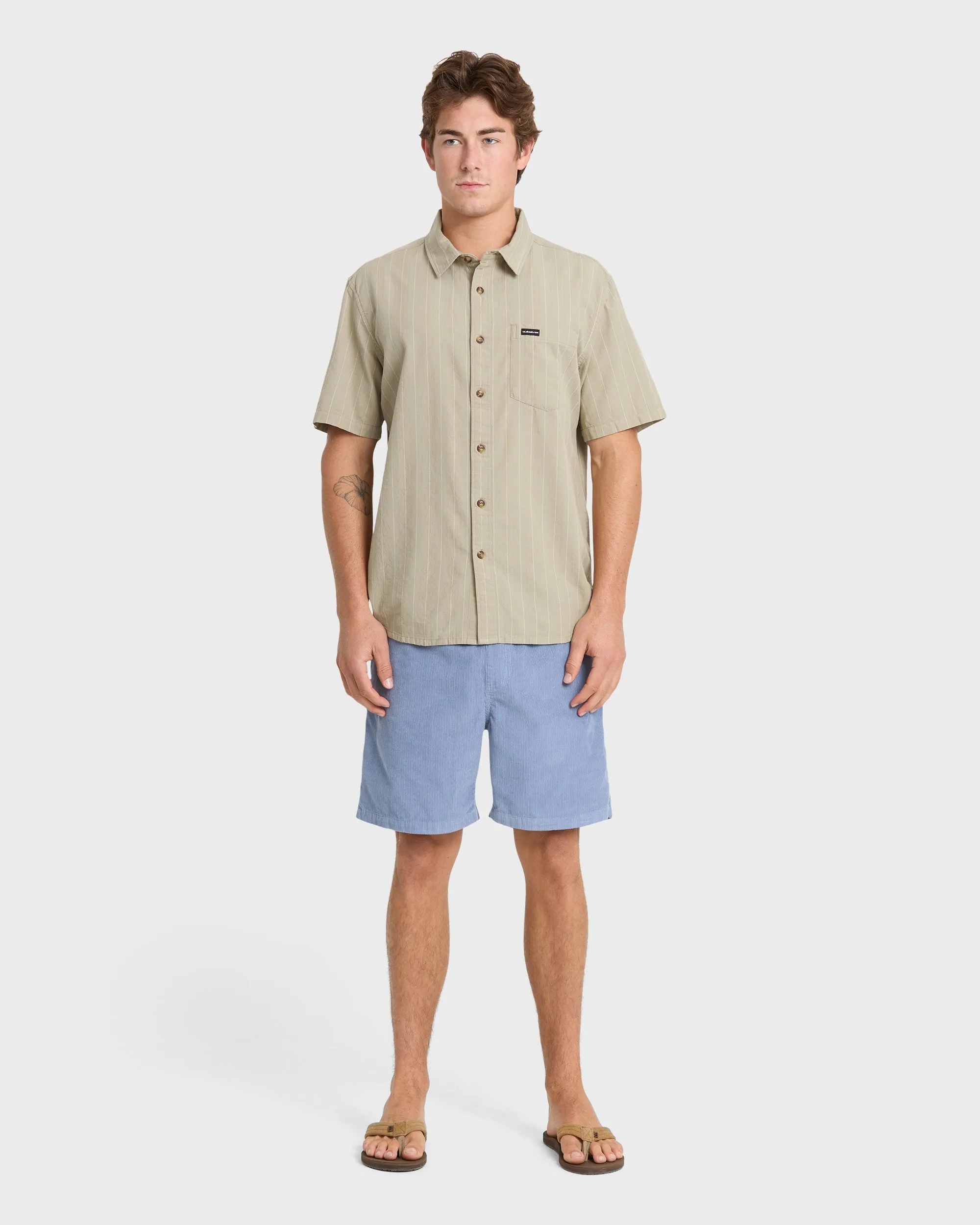 Dobby Stripe Classic Short Sleeve Woven Shirt - Seneca Rock sold by Quiksilver product image thumbnail 4