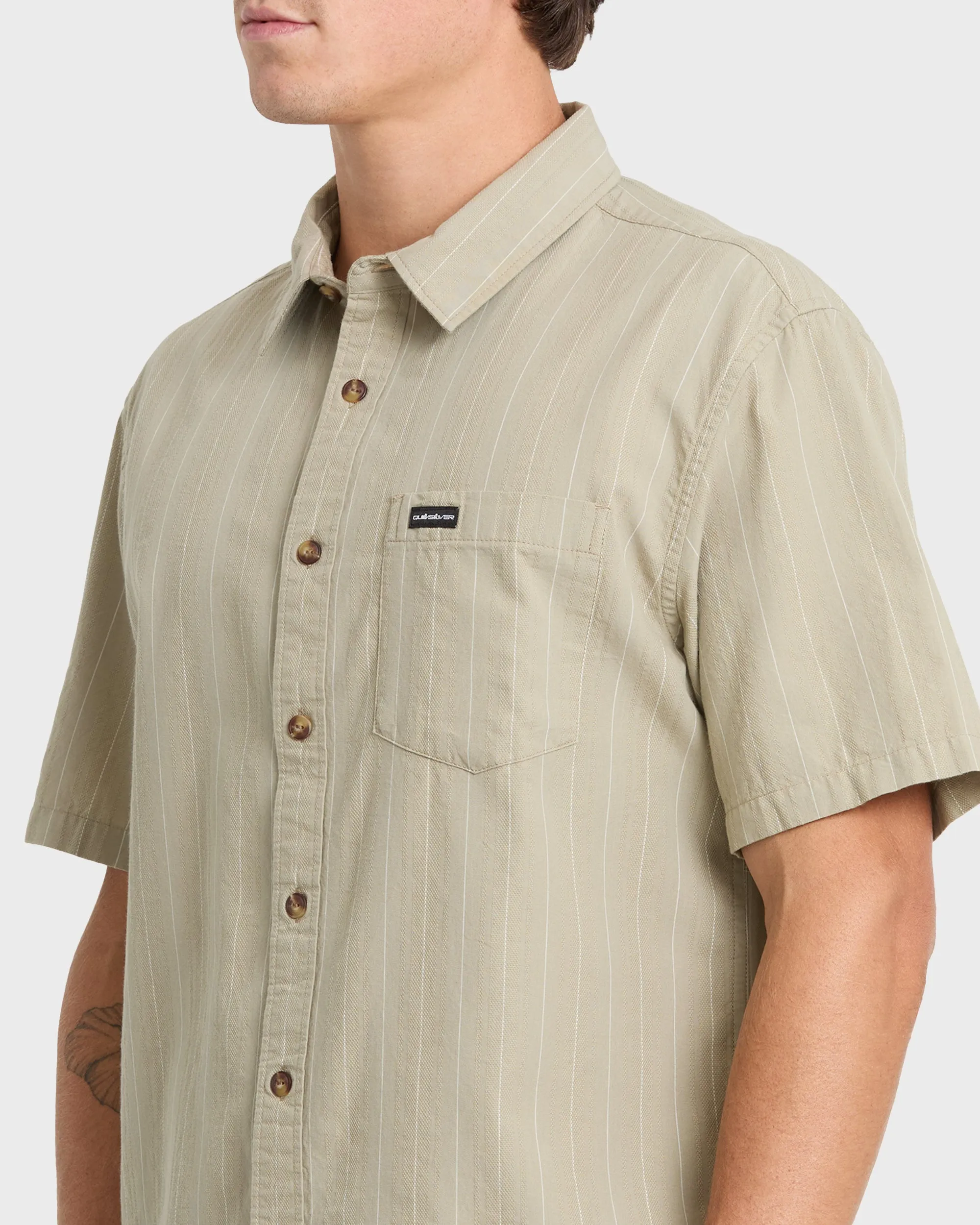 Dobby Stripe Classic Short Sleeve Woven Shirt - Seneca Rock sold by Quiksilver product image thumbnail 5