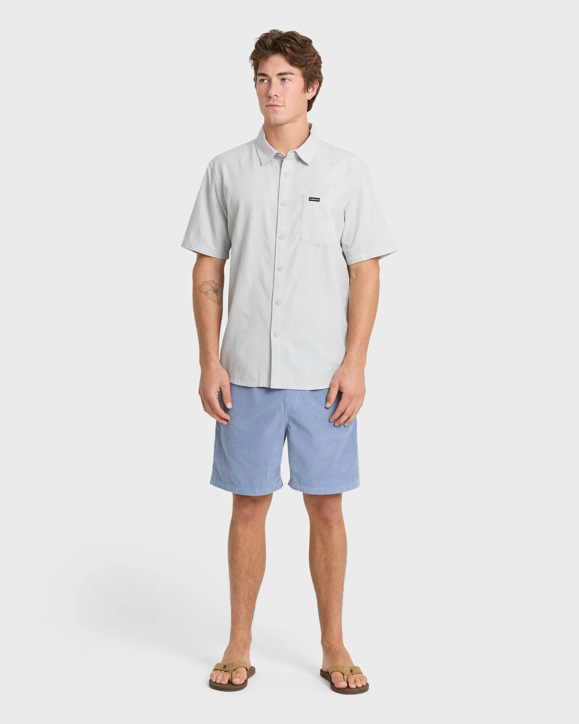 Dobby Stripe Classic Short Sleeve Woven Shirt - Micro Chip sold by Quiksilver product image thumbnail 4