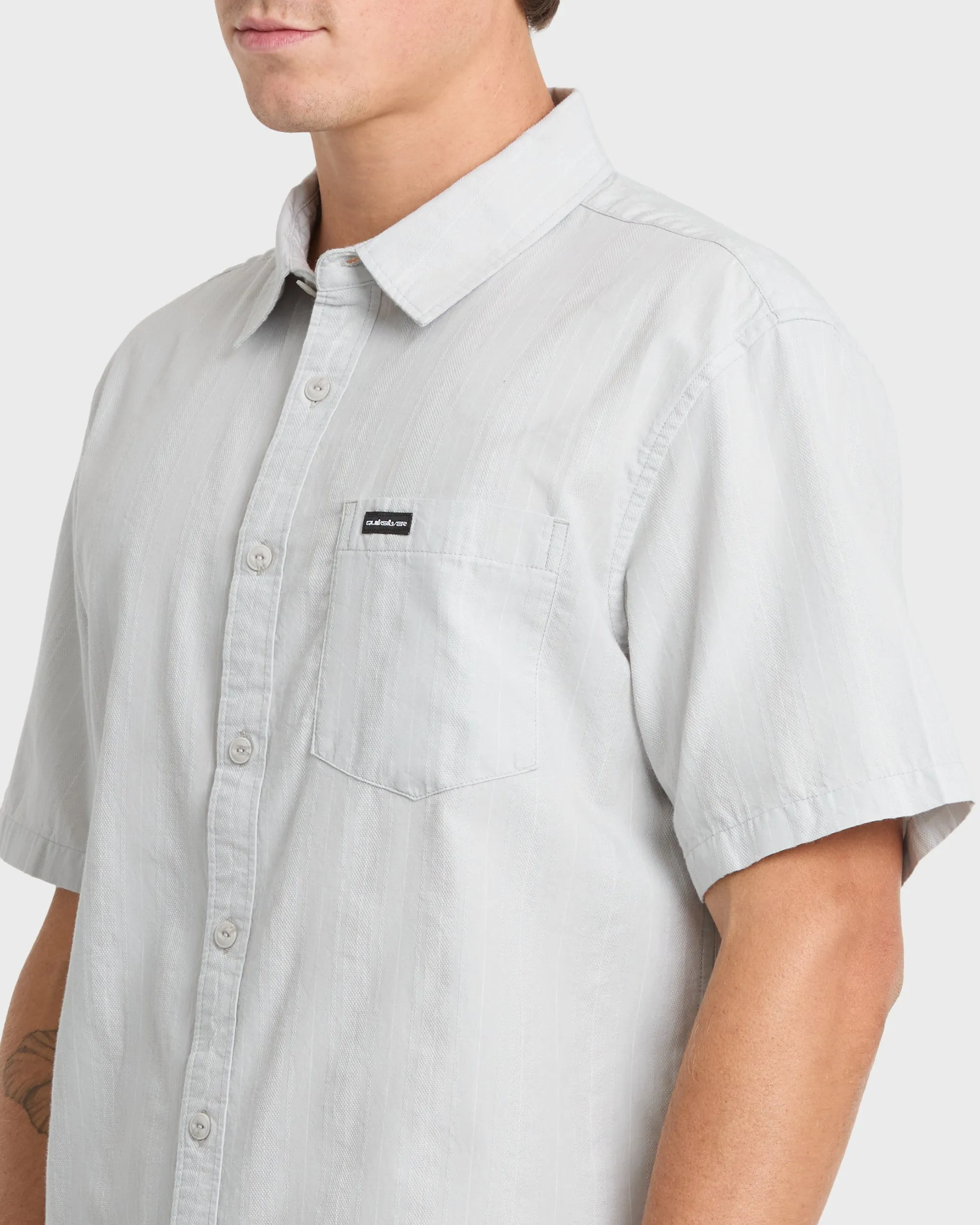 Dobby Stripe Classic Short Sleeve Woven Shirt - Micro Chip sold by Quiksilver product image thumbnail 5