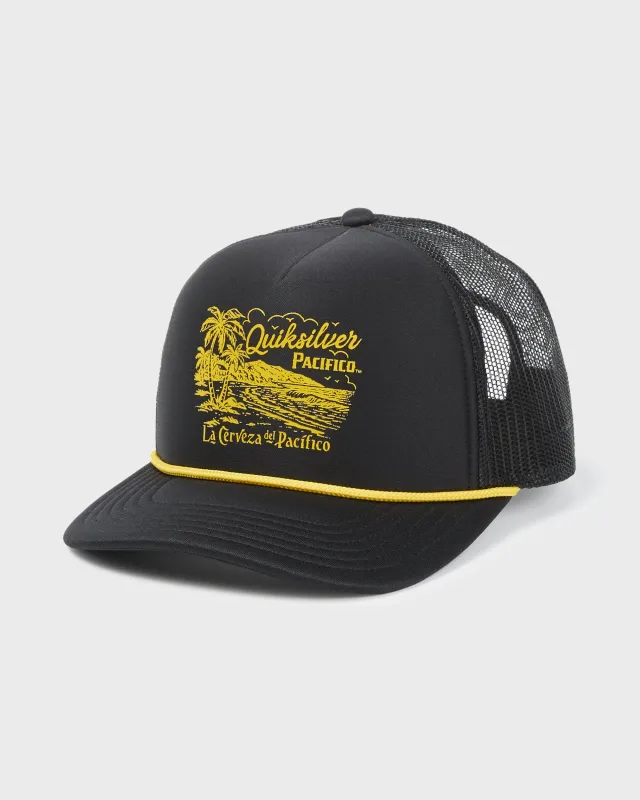 Pacifico Coastal Paradise Trucker Hat - Black made by Quiksilver