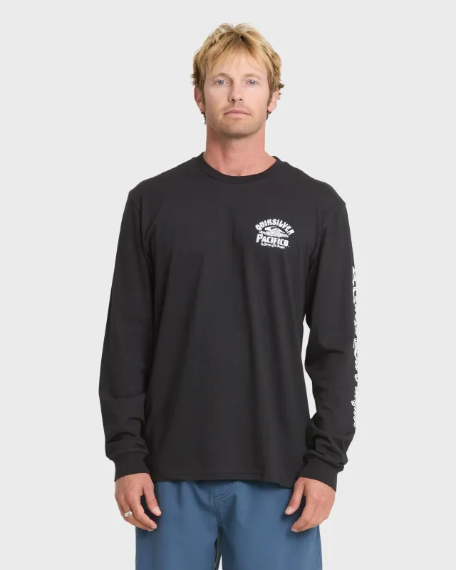 Pacifico Signage Long Sleeve Knit T-Shirt - Black made by Quiksilver