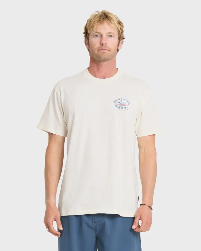 Pacifico Signage Short Sleeve Knit T-Shirt - Tofu made by Quiksilver