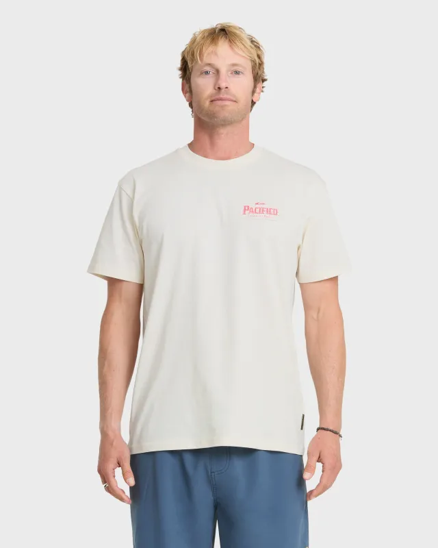 Pacifico Sayulita Cruising Short Sleeve Cotton T-Shirt - Tofu made by Quiksilver