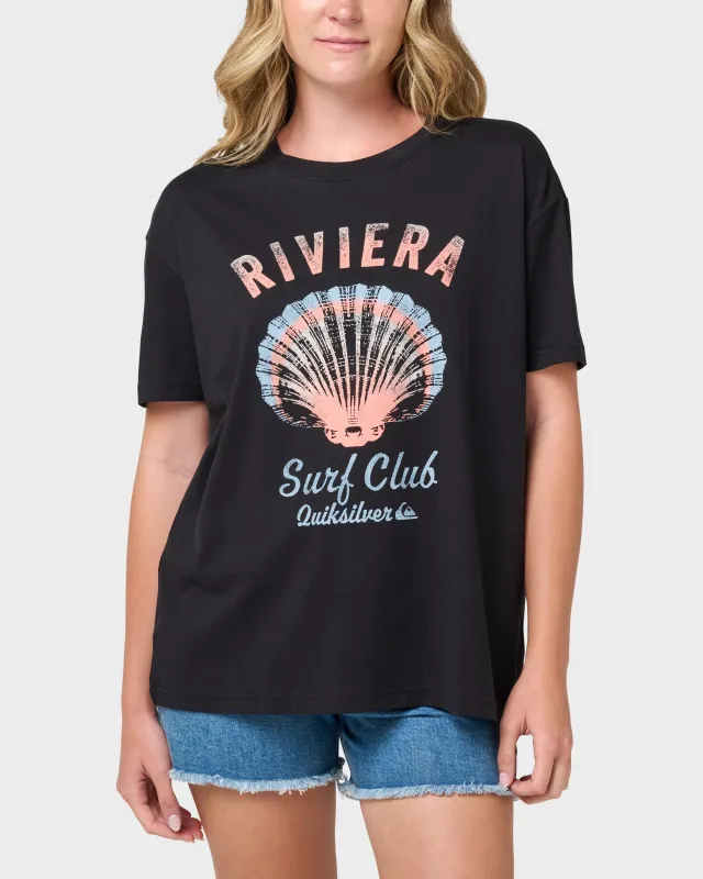 Riviera Beach Club Short Sleeve Boyfriend T-Shirt made by Velocity
