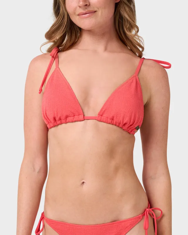 Maya Spotted Tie Triangle Bikini Top made by Velocity