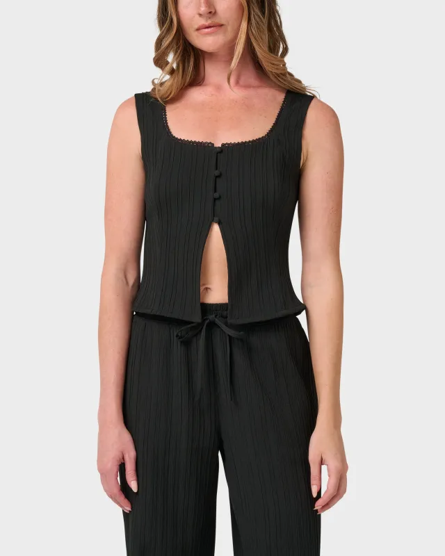 Maci Solid Textured Tank Top made by Velocity