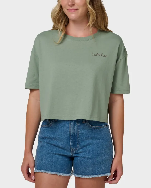 Island Time Short Sleeve Cropped Boyfriend T-Shirt made by Velocity