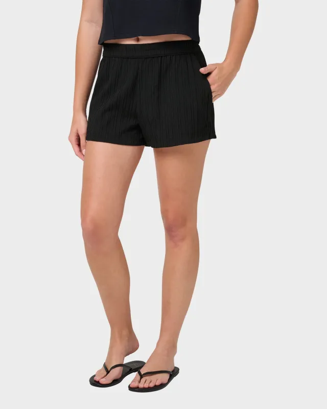 Barbados Solid Textured Elastic Waist Short made by Velocity