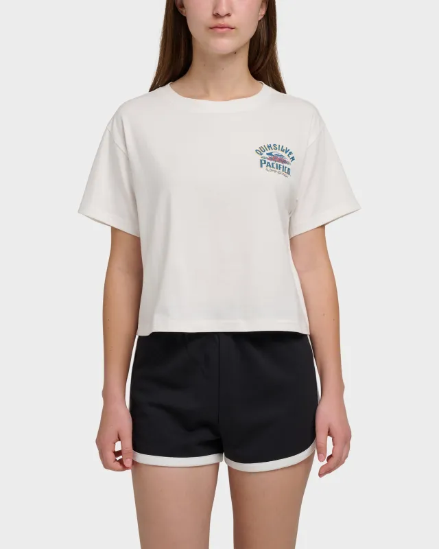 Quiksilver X Pacifico Sign Lock Cropped Boyfriend T-Shirt made by Velocity