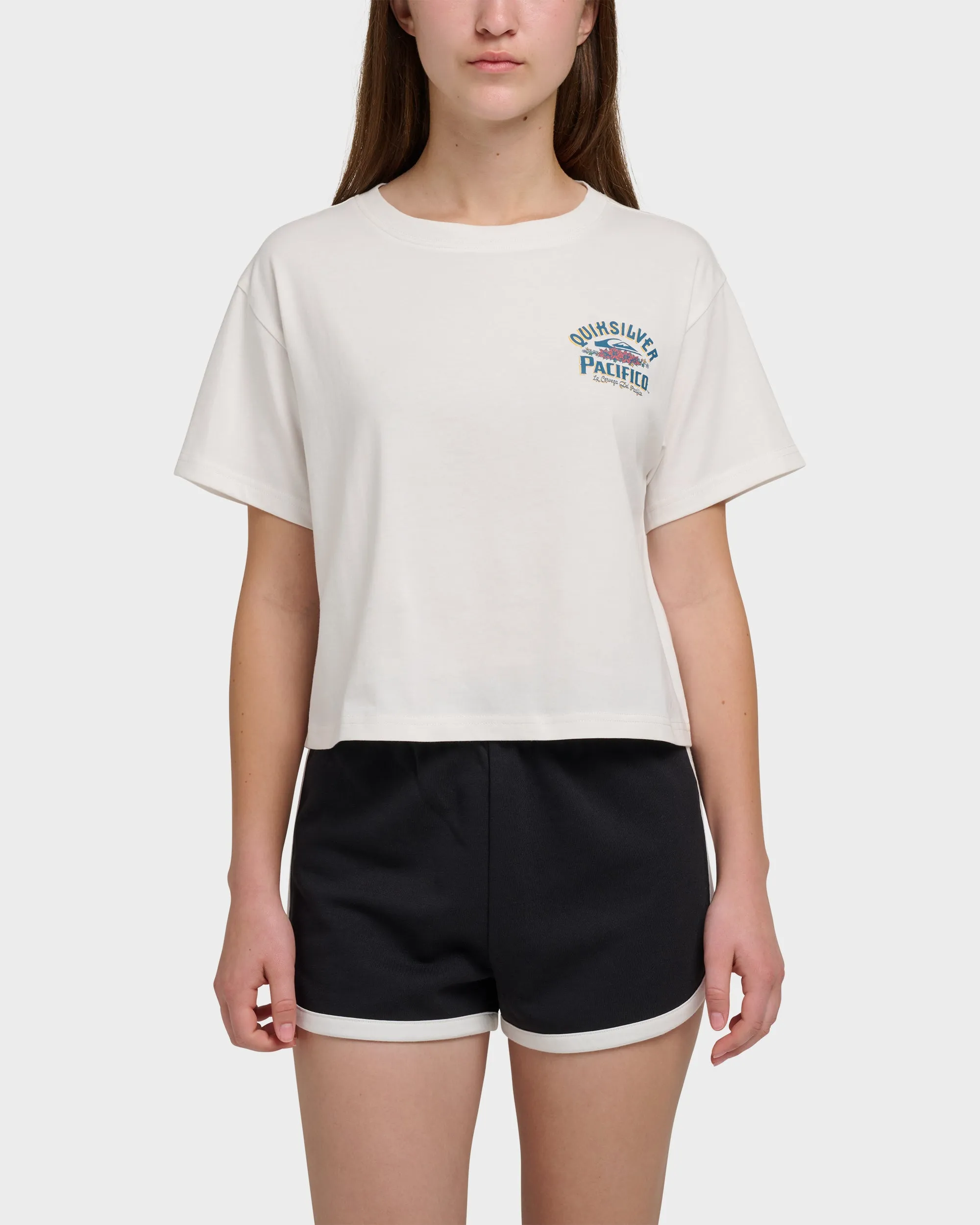Quiksilver X Pacifico Sign Lock Cropped Boyfriend T-Shirt sold by Quiksilver