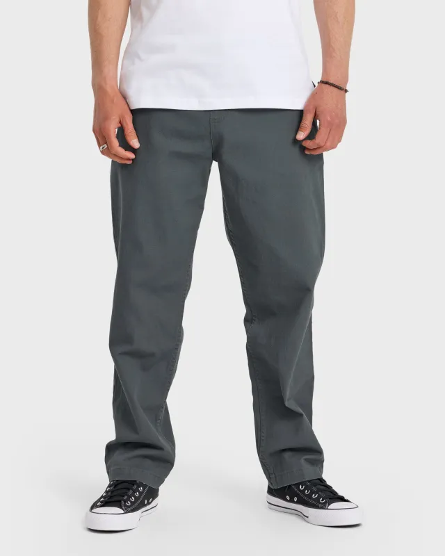 Beach Stretch Canvas Pants - Iron Gate made by Quiksilver