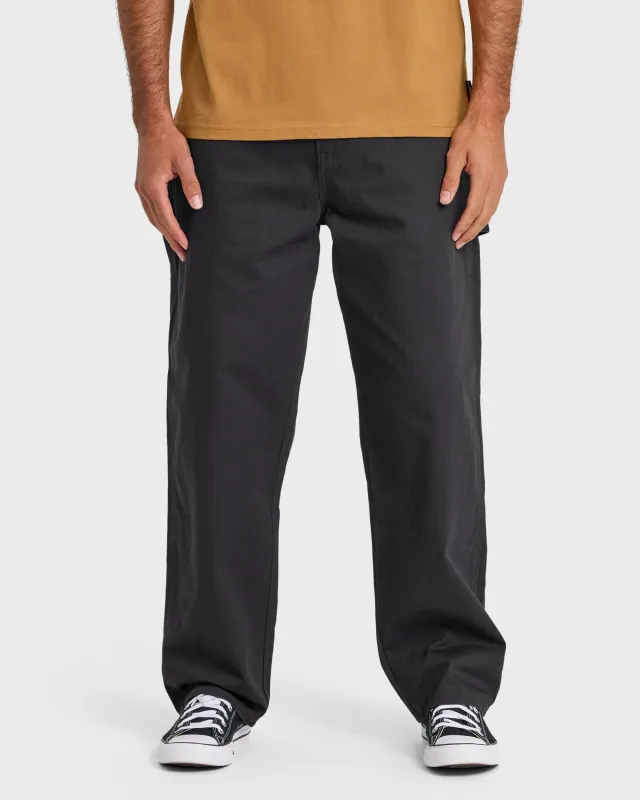 Carpenter Herringbone Pants - Phantom made by Quiksilver