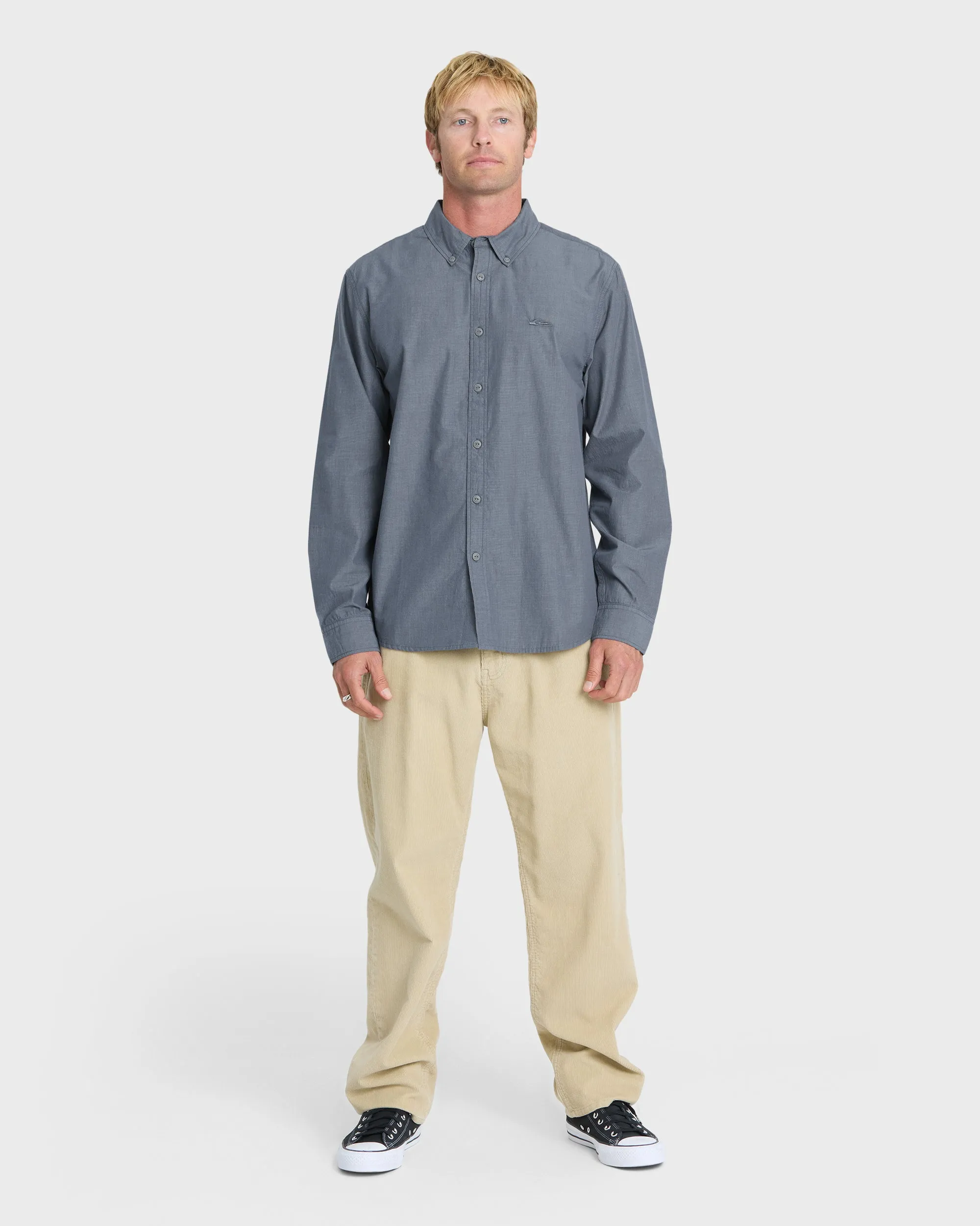 Shore Break Long Sleeve Woven Shirt - Dark Denim sold by Quiksilver product image thumbnail 3
