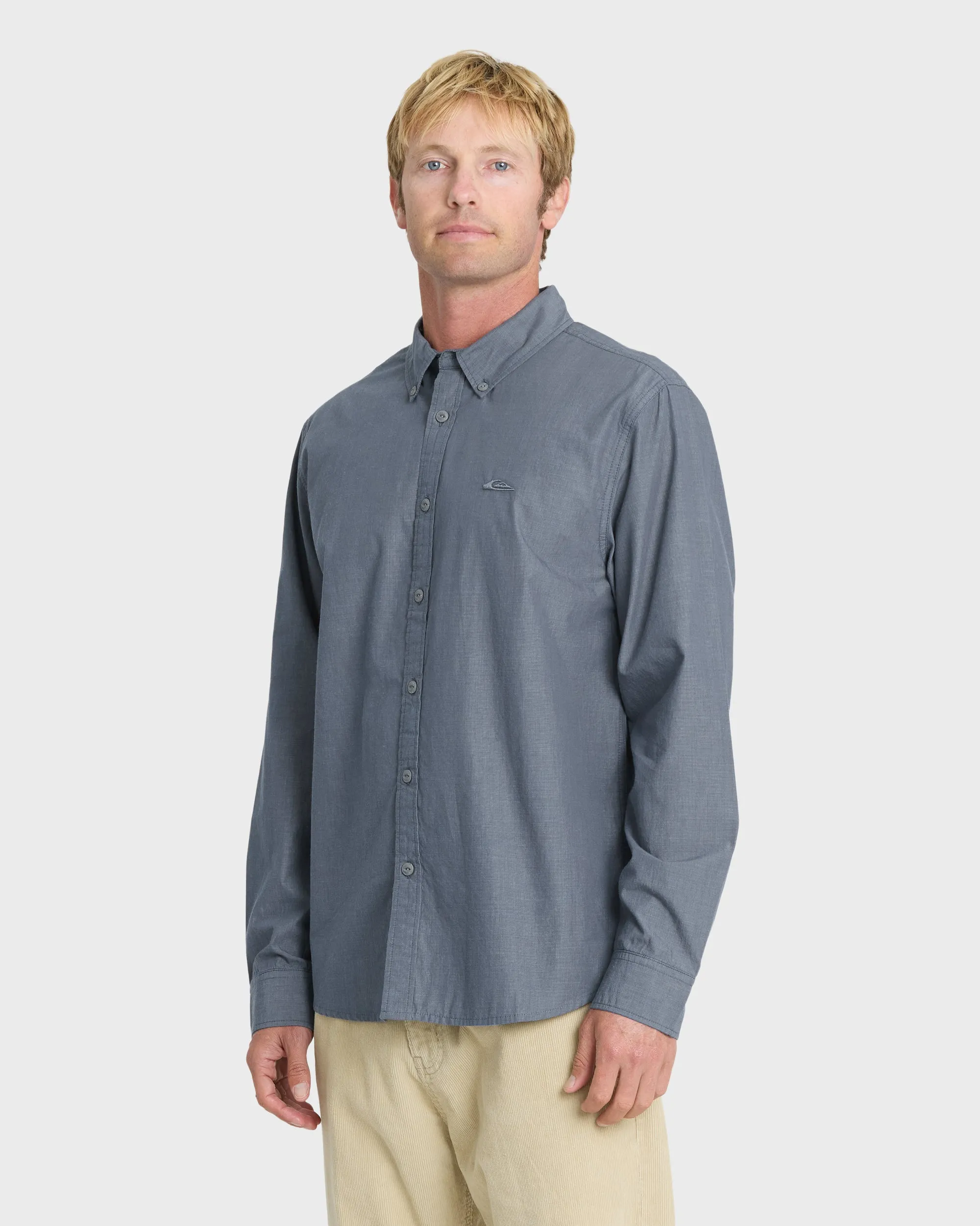 Shore Break Long Sleeve Woven Shirt - Dark Denim sold by Quiksilver product image thumbnail 4