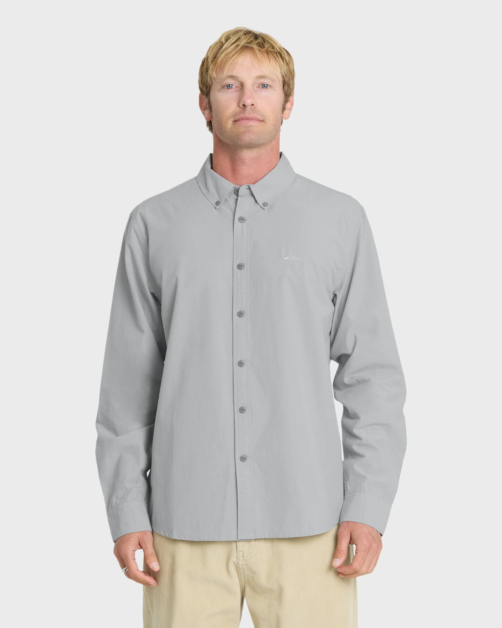 Shore Break Long Sleeve Woven Shirt - Quarry sold by Quiksilver