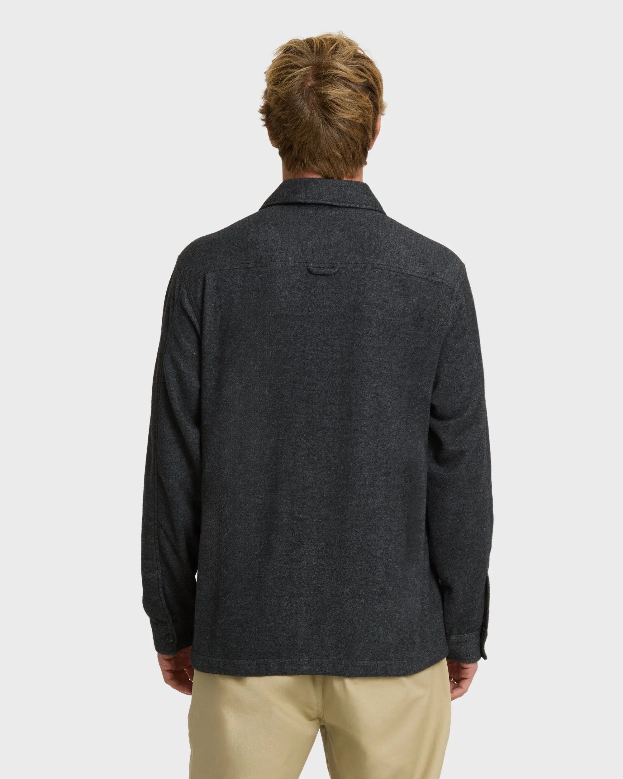 Flannel Long Sleeve Overshirt - Black Heather sold by Quiksilver product image thumbnail 2