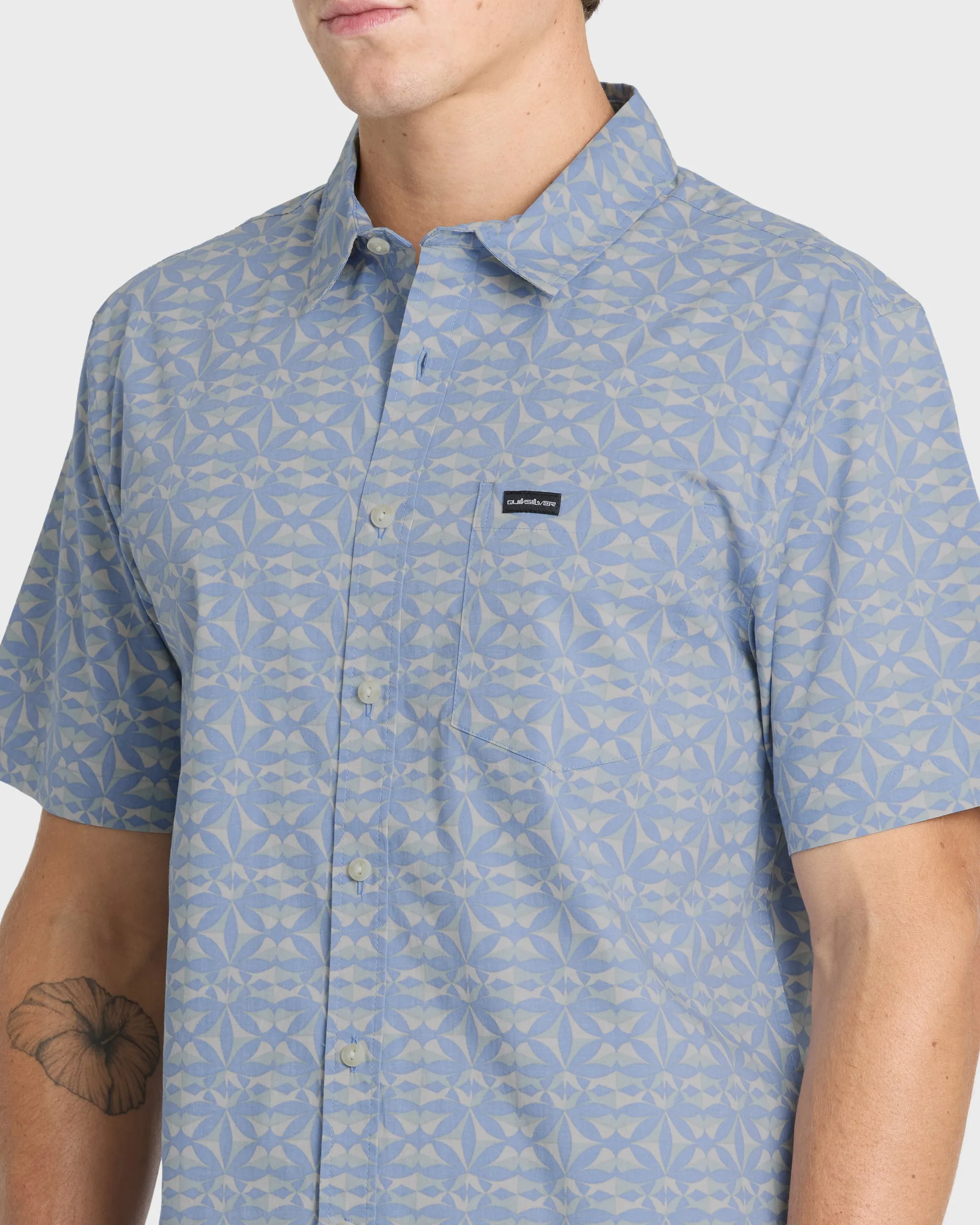 Nature Tile Classic Short Sleeve Woven Shirt - Quiet Harbor sold by Quiksilver product image thumbnail 5