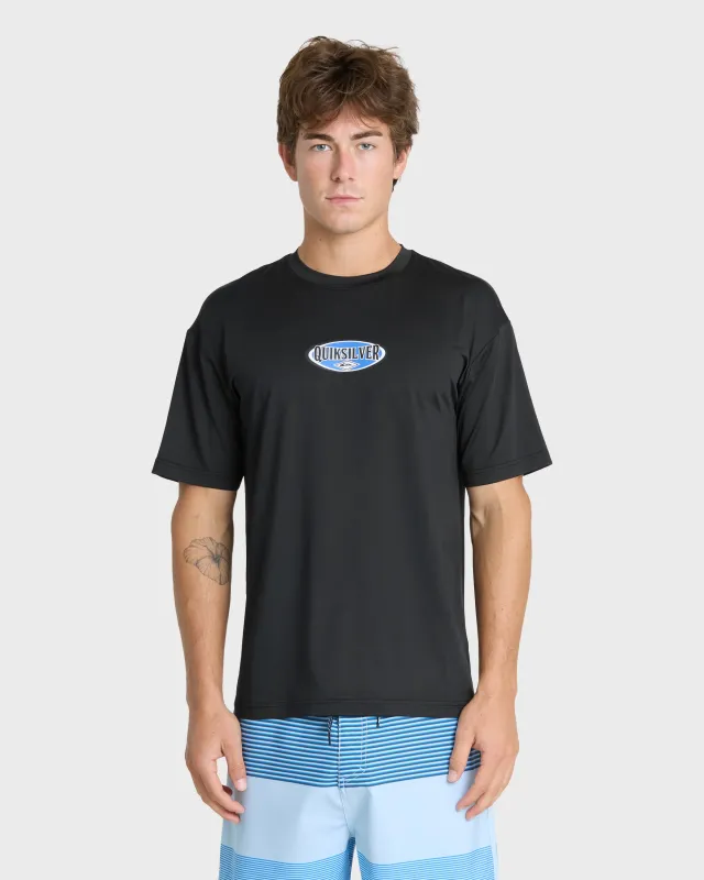 Direct Graphic UPF 50 Short Sleeve Surf Tee - Black made by Quiksilver