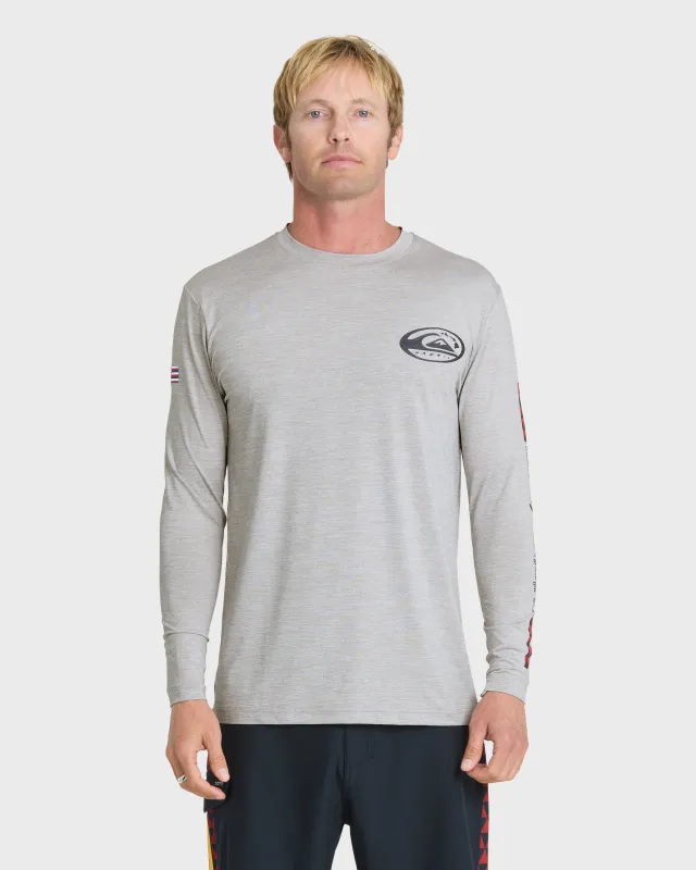 Hawaii Everyday UPF 50 Long Sleeve Surf Tee - Light Grey Hth made by Quiksilver