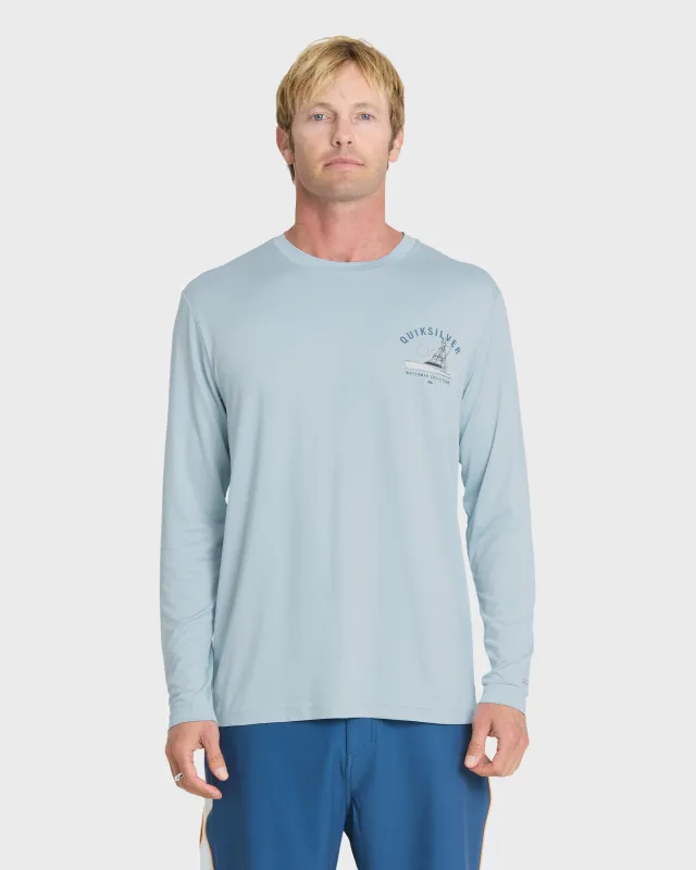 Waterman Offshore Angler UPF 50 Long Sleeve Surf Tee - Skyway made by Quiksilver