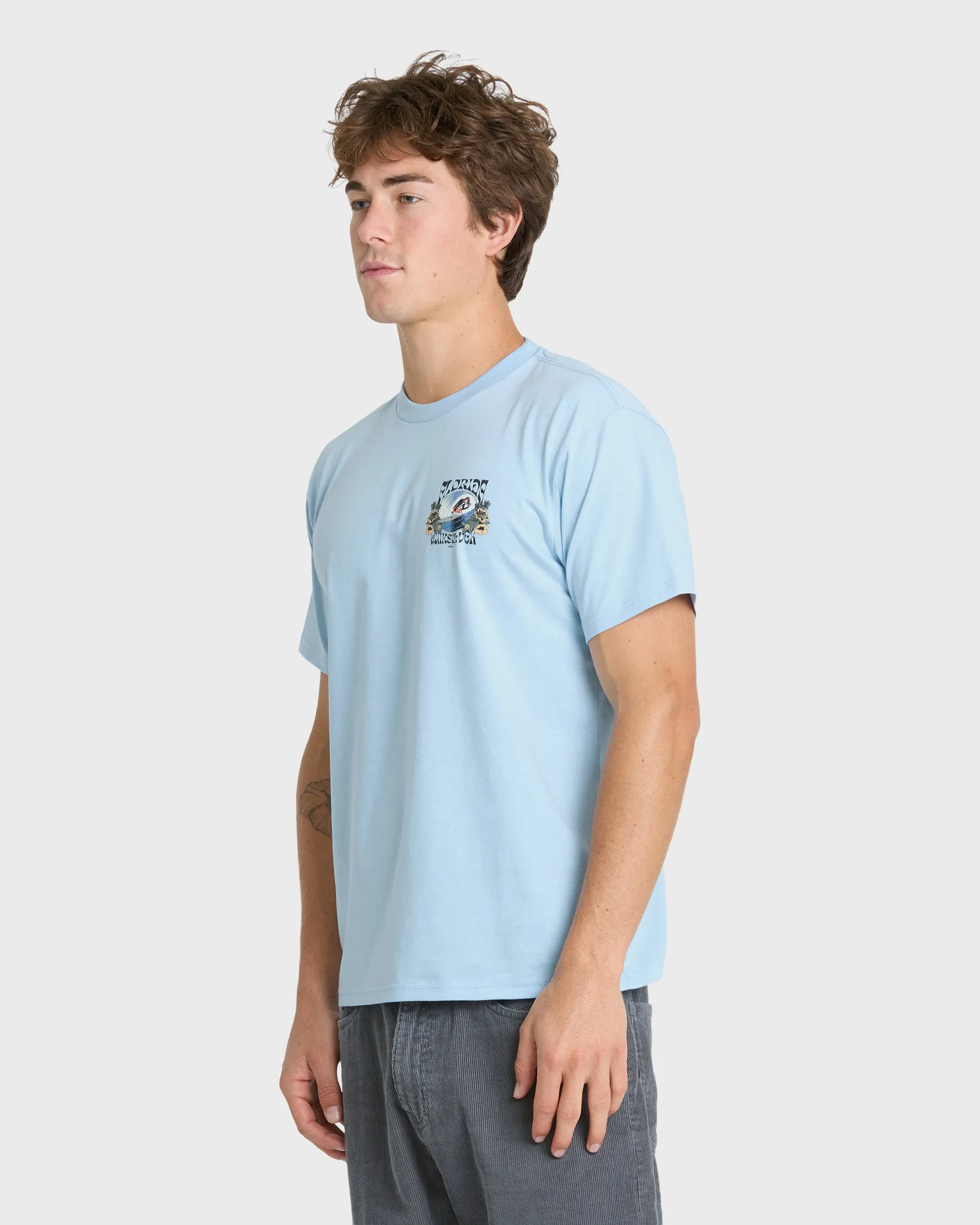 Grateful Florida Classic Short Sleeve Knit T-Shirt - Skyway Heather sold by Quiksilver product image thumbnail 4