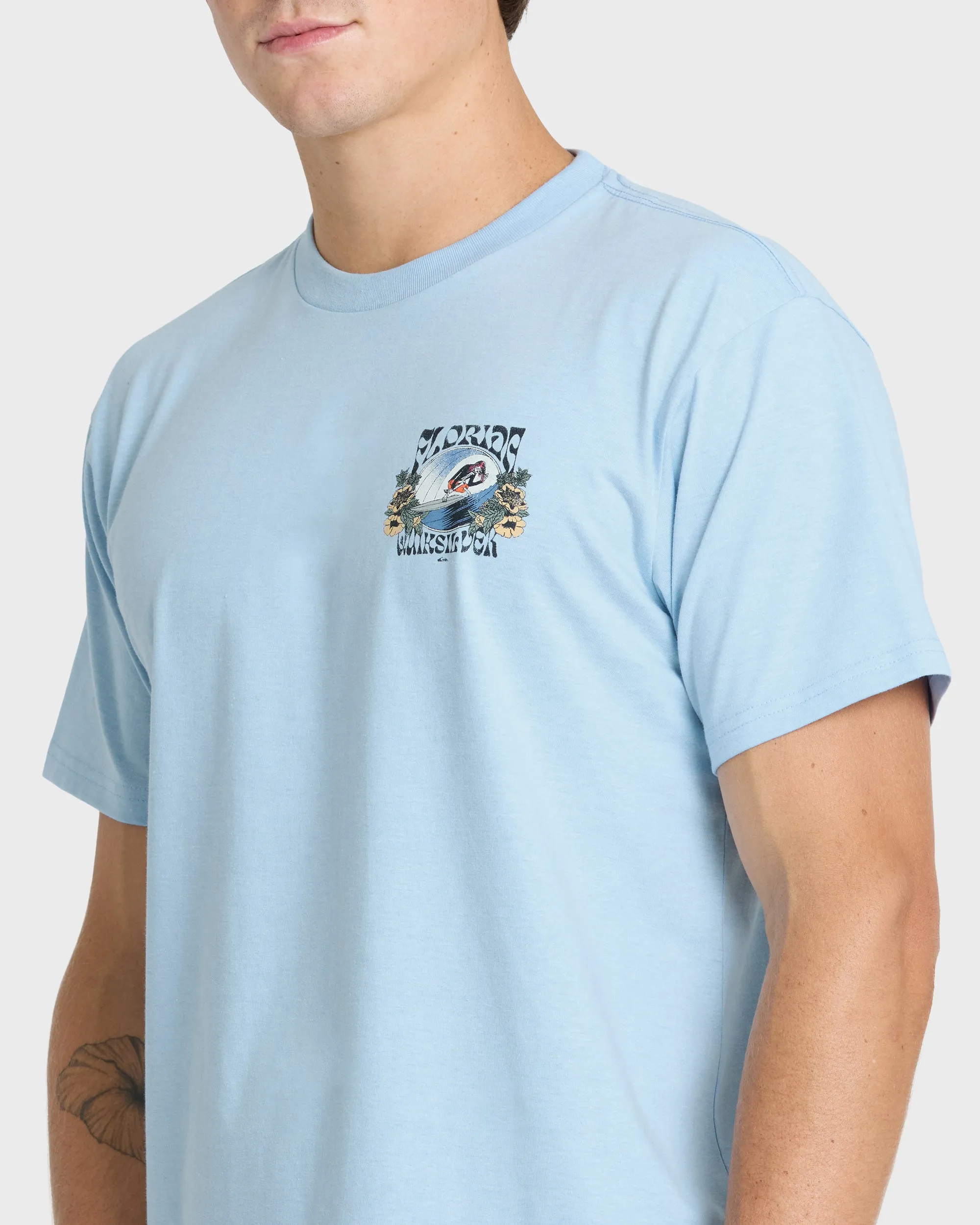 Grateful Florida Classic Short Sleeve Knit T-Shirt - Skyway Heather sold by Quiksilver product image thumbnail 5