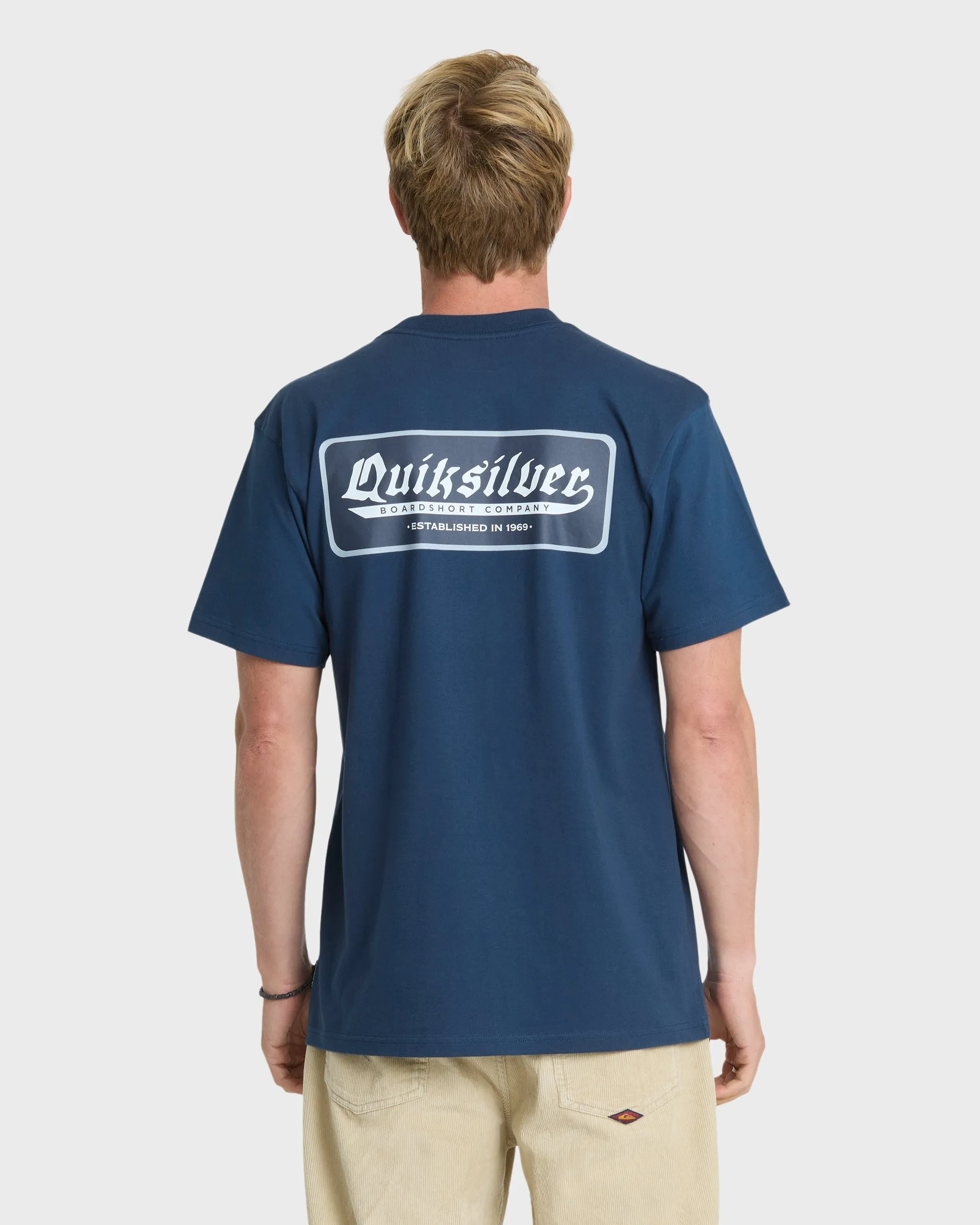 Oldie Classic Short Sleeve Knit T-Shirt - Dark Denim sold by Quiksilver product image thumbnail 2