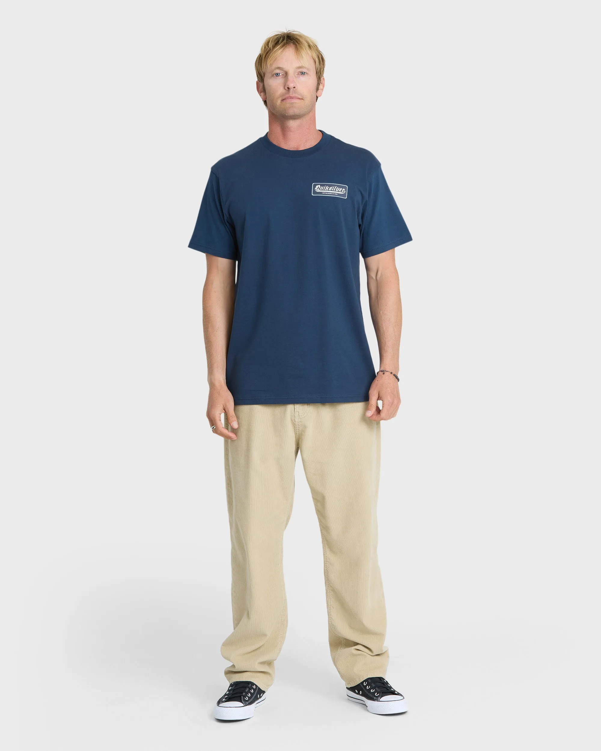 Oldie Classic Short Sleeve Knit T-Shirt - Dark Denim sold by Quiksilver product image thumbnail 3