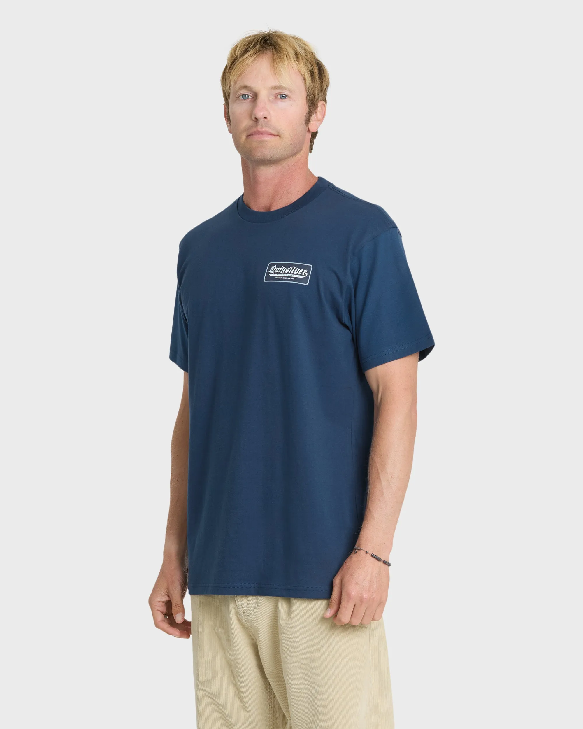 Oldie Classic Short Sleeve Knit T-Shirt - Dark Denim sold by Quiksilver product image thumbnail 4