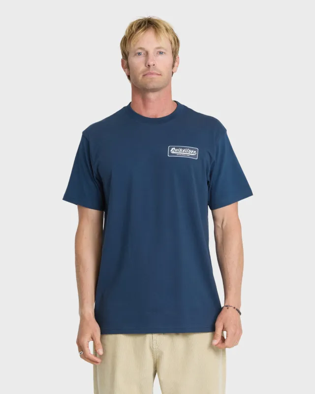 Oldie Classic Short Sleeve Knit T-Shirt - Dark Denim made by Quiksilver