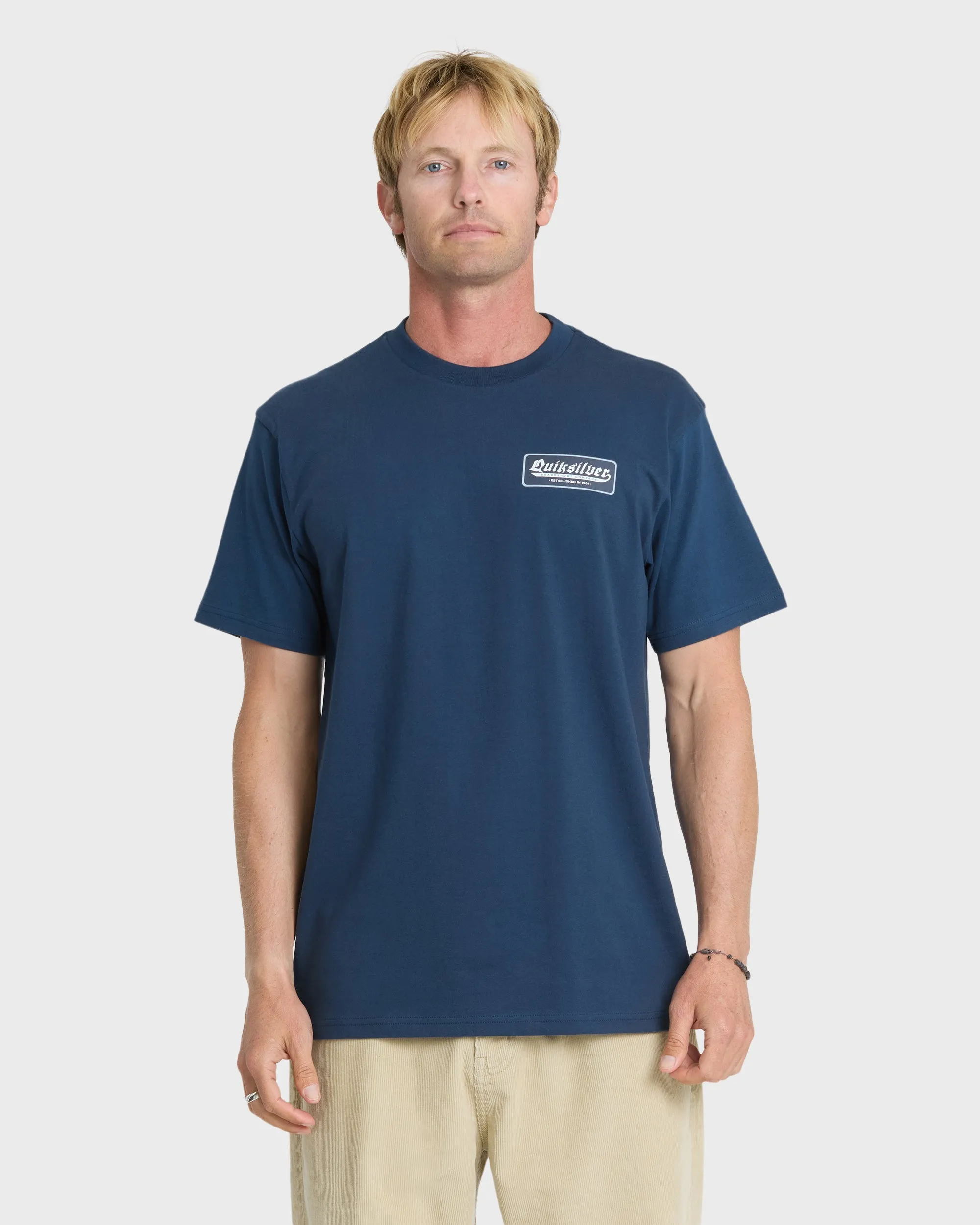 Oldie Classic Short Sleeve Knit T-Shirt - Dark Denim sold by Quiksilver