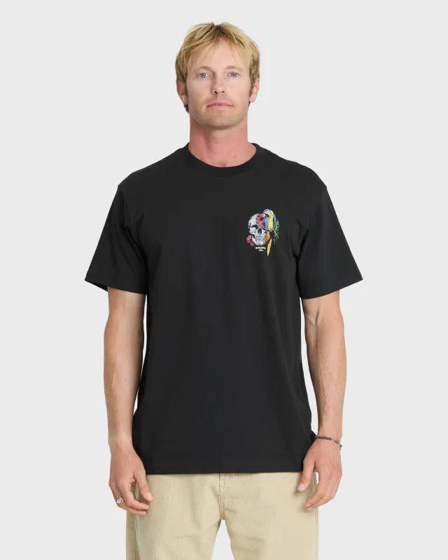 Bird Brain Classic Short Sleeve Knit T-Shirt - Black made by Quiksilver