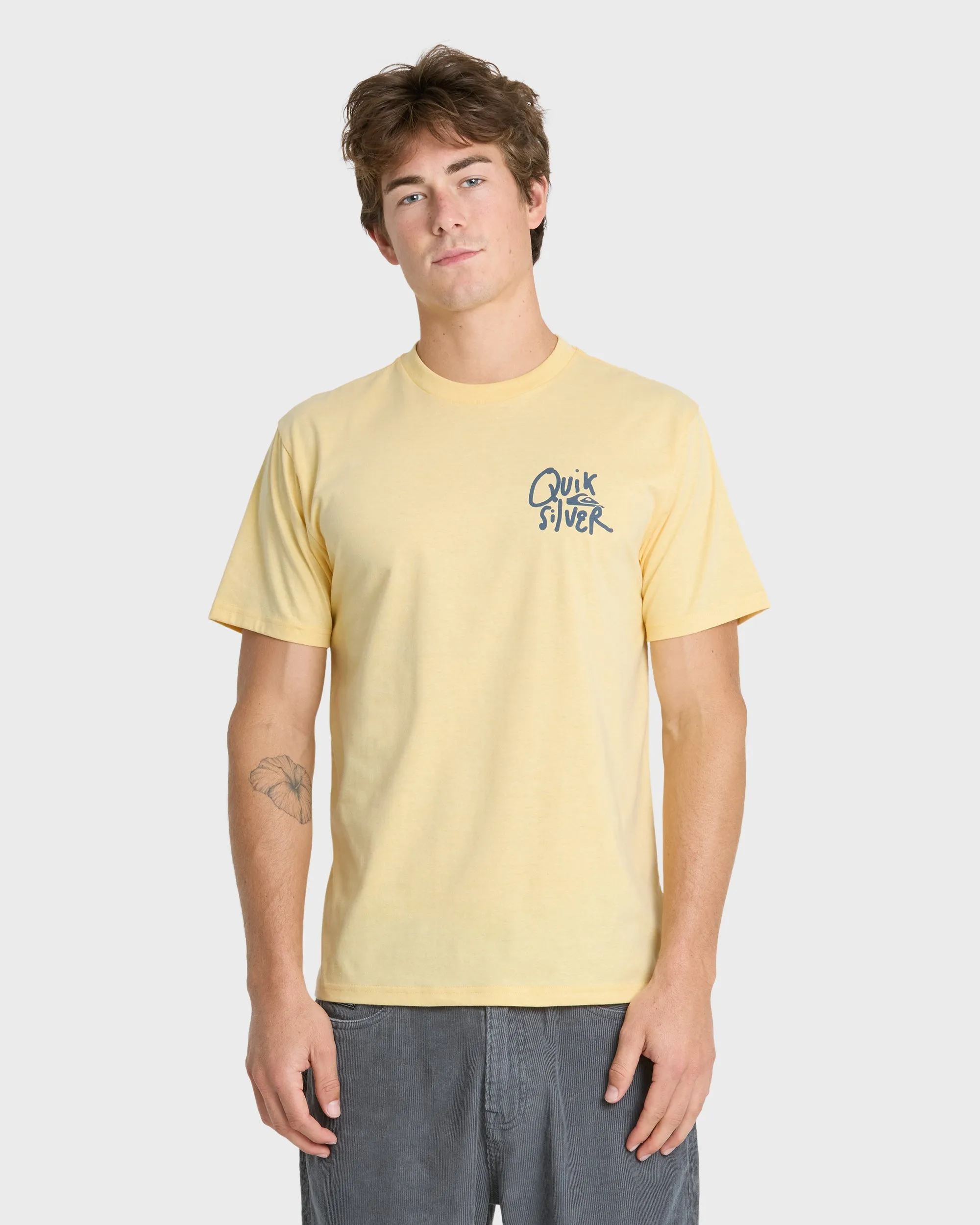 Shred Classic Short Sleeve Knit T-Shirt - Straw Heather sold by Quiksilver