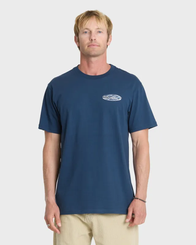 Solar Rain Classic Short Sleeve T-Shirt - Dark Denim made by Quiksilver