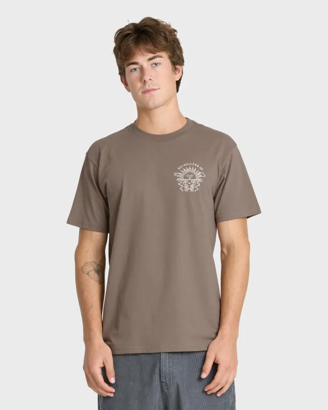 Sun Down Classic Short Sleeve Knit T-Shirt - Pine Bark made by Quiksilver