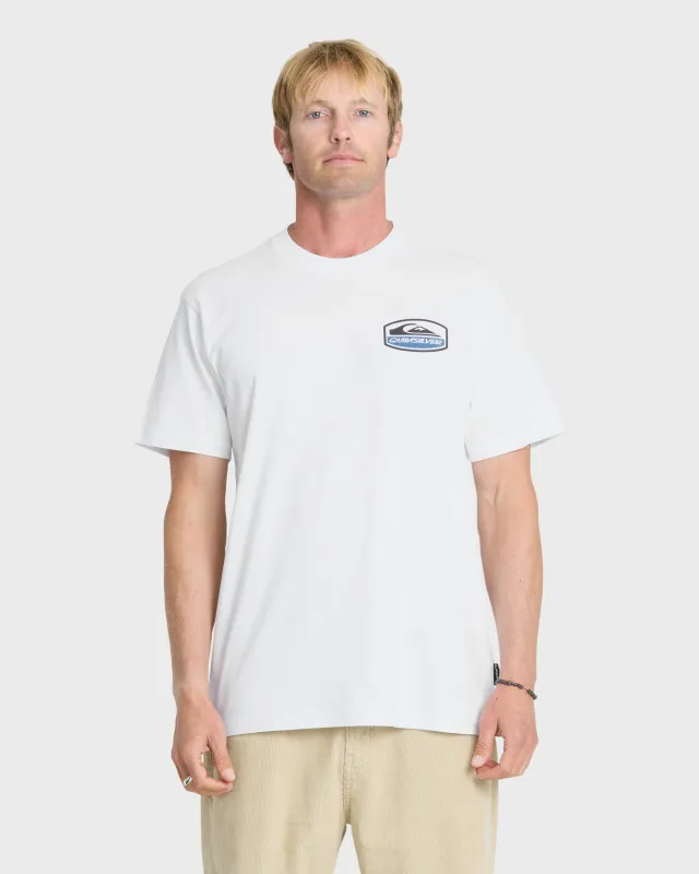 Shapers Crest Short Sleeve Cotton T-Shirt - White made by Quiksilver