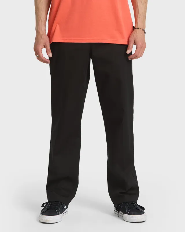 Union Stretch Chino Pants - Black made by Quiksilver