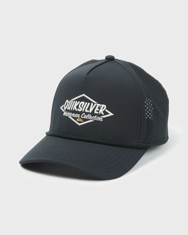 Waterman Hull Flexfit Hat - Black made by Quiksilver
