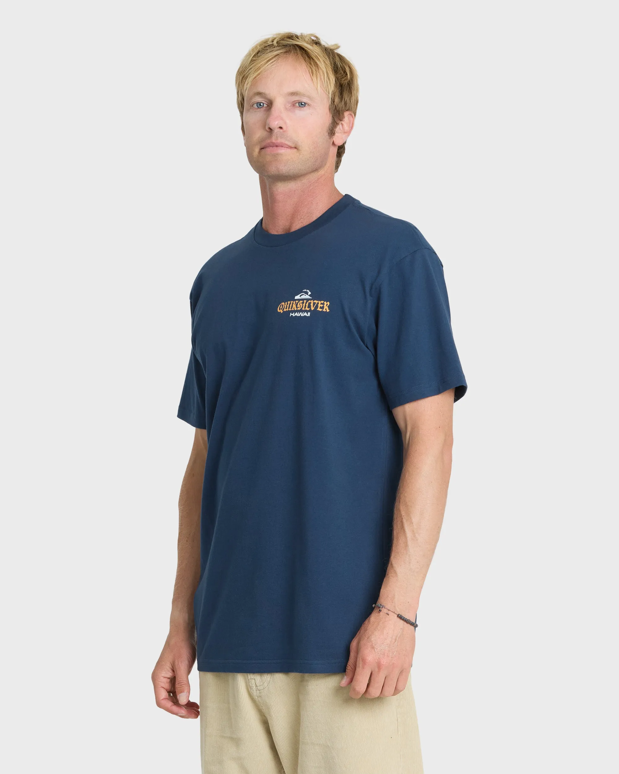 Hawaii Barb Wire Classic Short Sleeve Cotton T-Shirt - Dark Denim sold by Quiksilver product image thumbnail 4