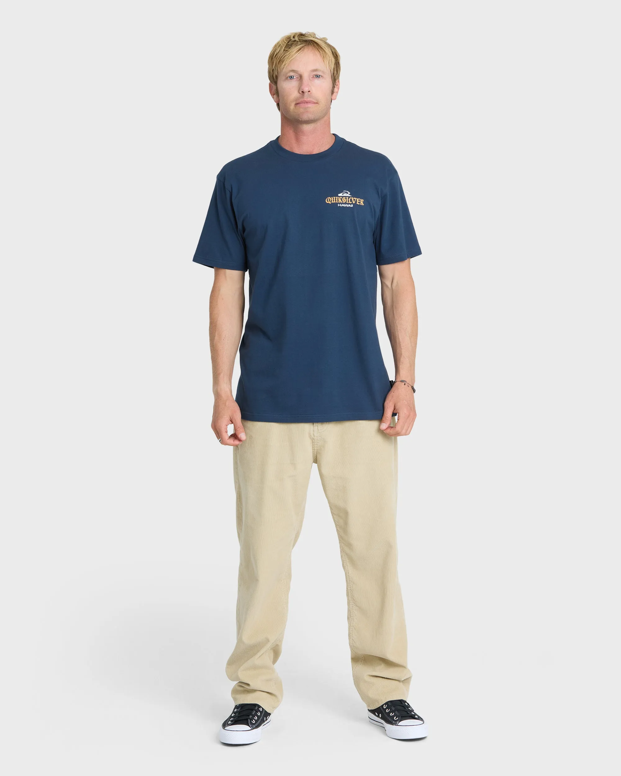 Hawaii Barb Wire Classic Short Sleeve Cotton T-Shirt - Dark Denim sold by Quiksilver product image thumbnail 3