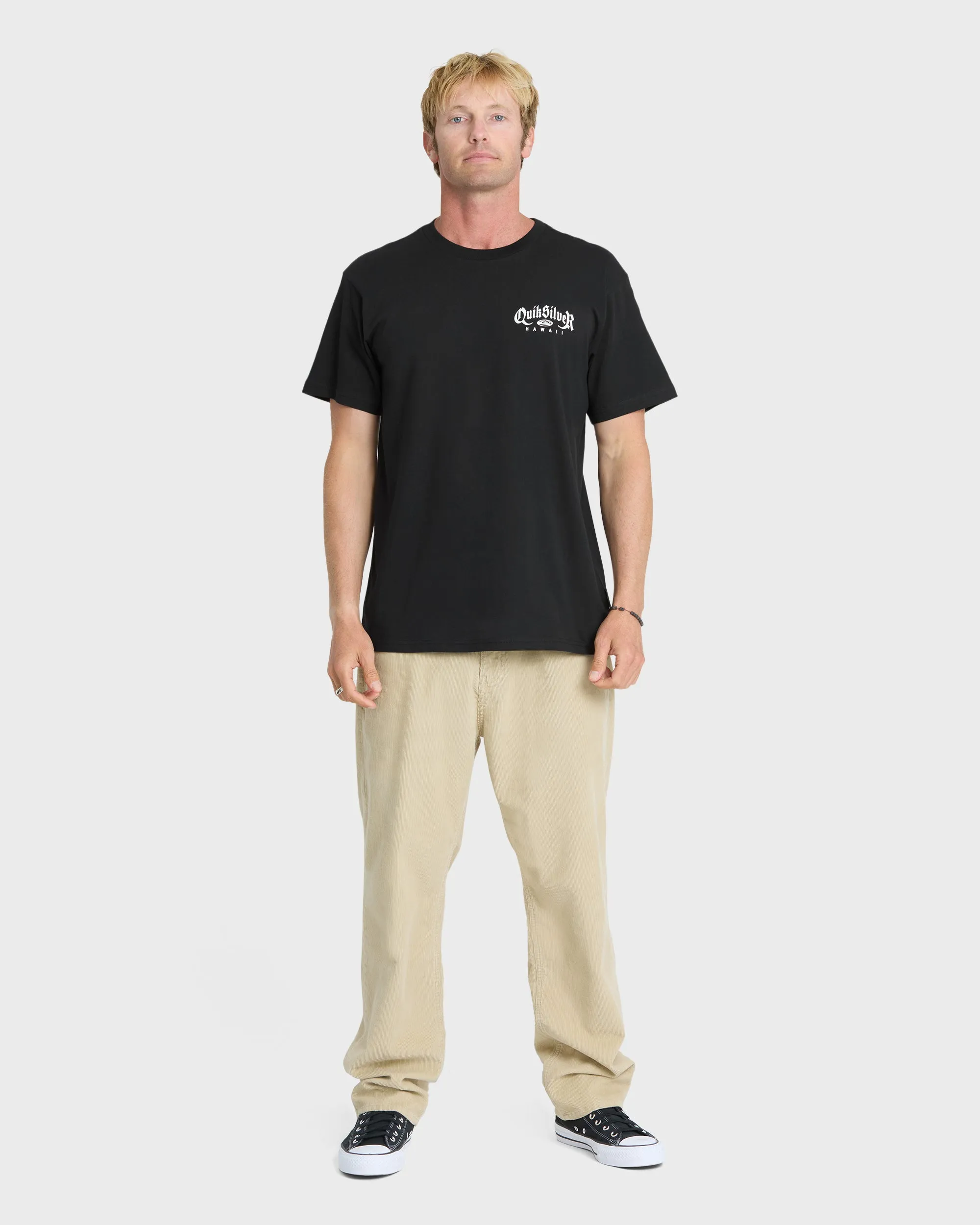 Hawaii Old English Classic Short Sleeve Knit T-Shirt - Black sold by Quiksilver product image thumbnail 3