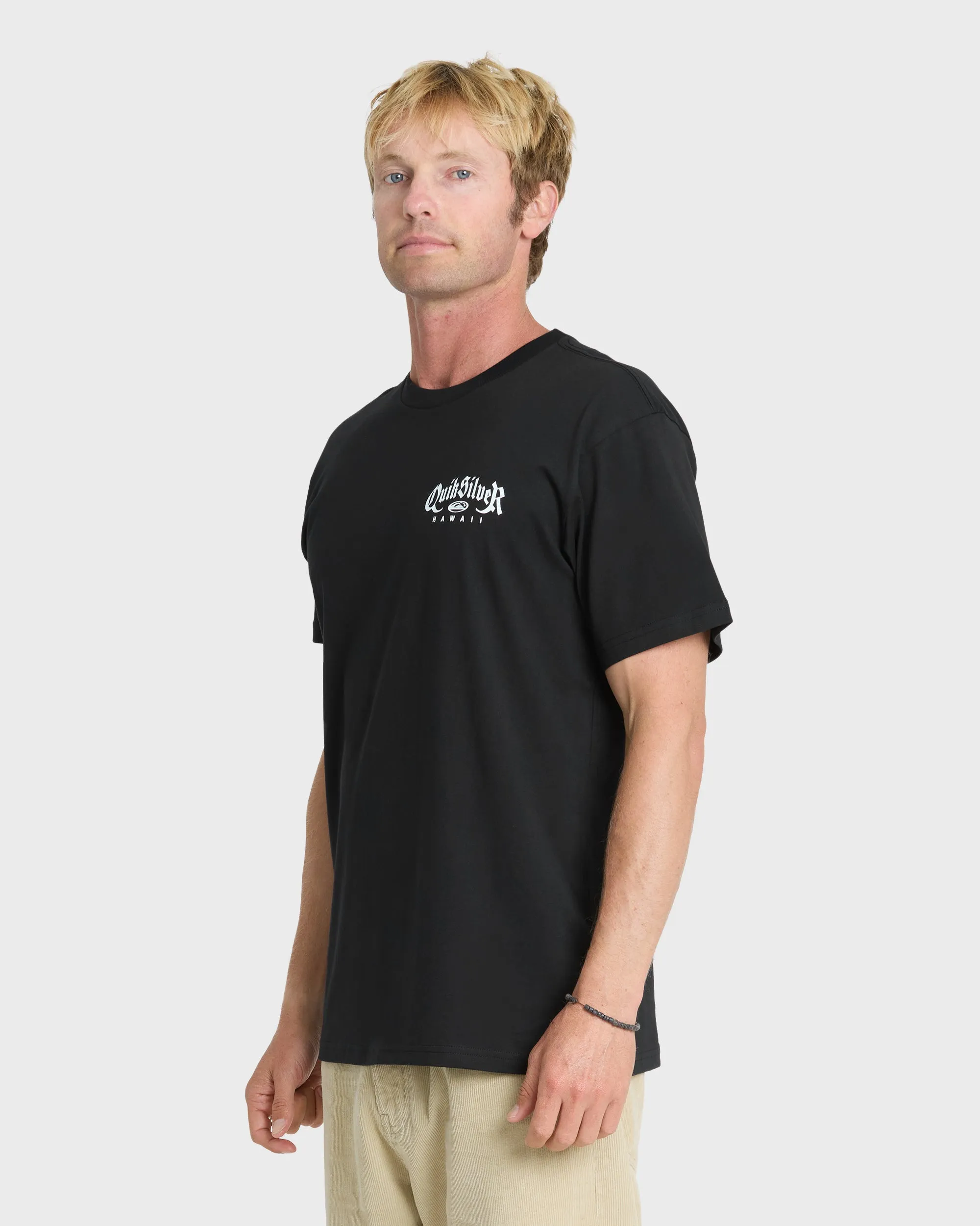 Hawaii Old English Classic Short Sleeve Knit T-Shirt - Black sold by Quiksilver product image thumbnail 4